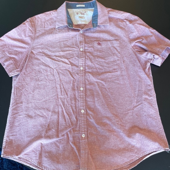PENQUIN SHORT SLEEVE pink shirt size XL - Picture 1 of 6